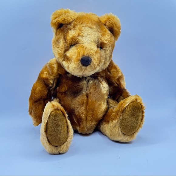 🧸 2/$18 | Vintage Velvete by Greek 12" Jointed Teddy Bear Stuffed Animal Plush - Picture 5 of 13